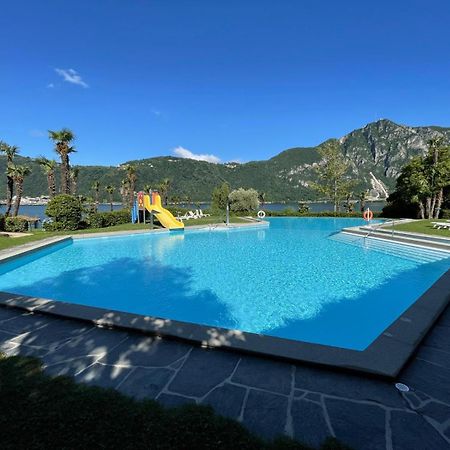 Luganersee, Pool, Strand, Parkplatz, Suite 204 Bissone Exteriér fotografie